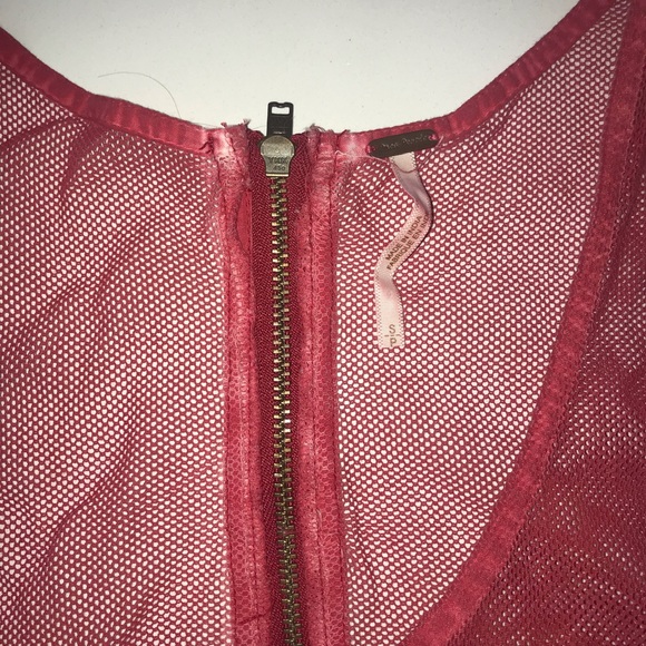 Free People Red Netted Dress with beading detail - Picture 6 of 10